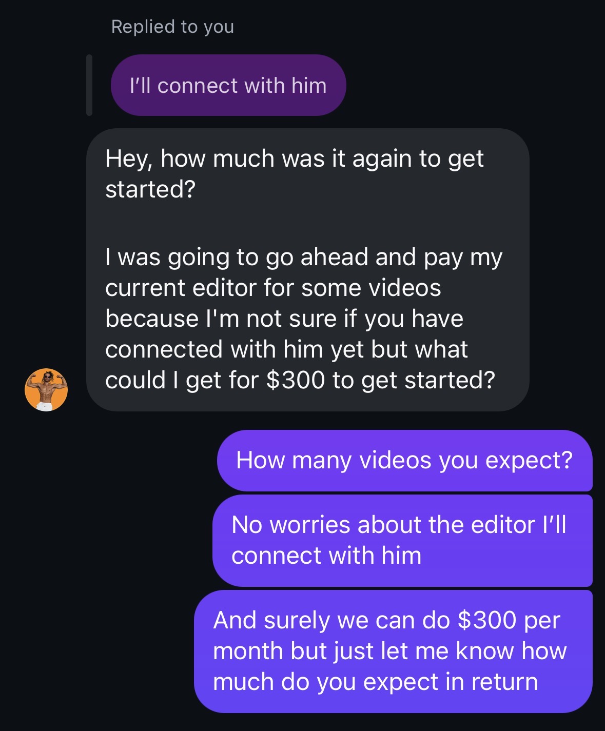 Real cold outreach or payment screenshot