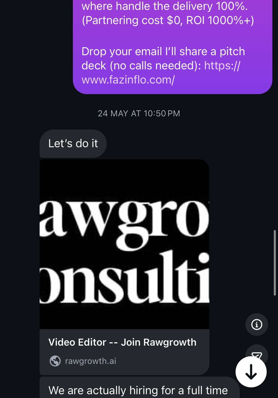 Real cold outreach or payment screenshot