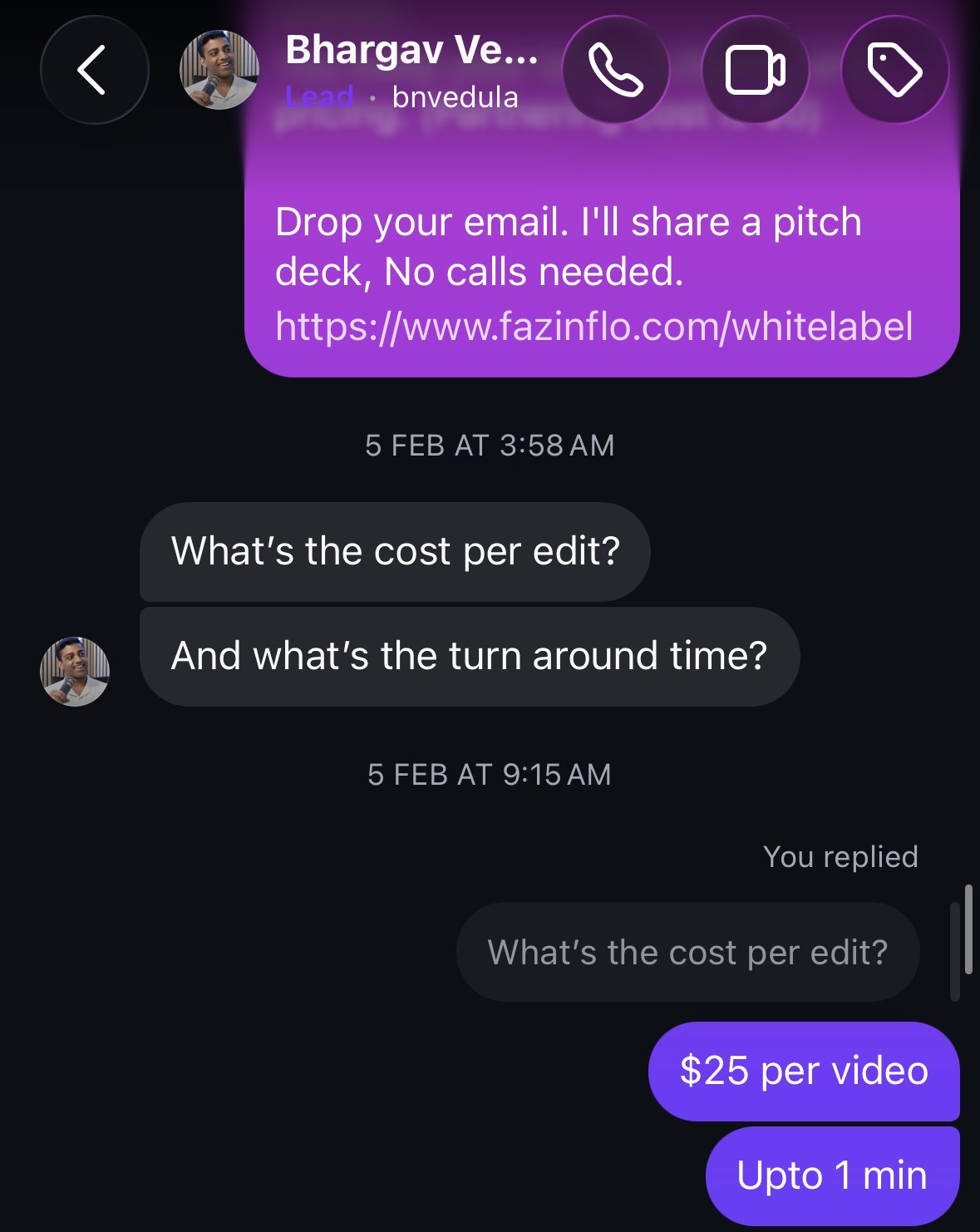 Real cold outreach or payment screenshot
