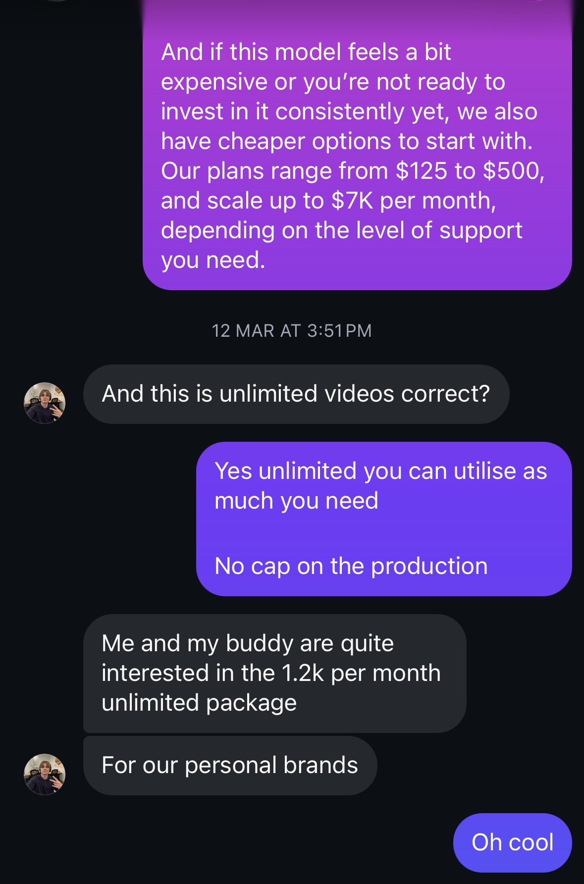 Real cold outreach or payment screenshot