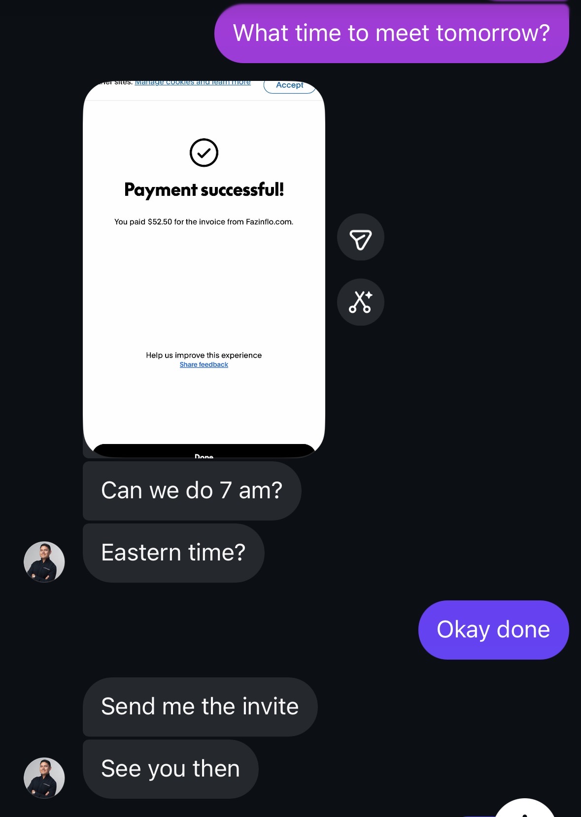 Real cold outreach or payment screenshot