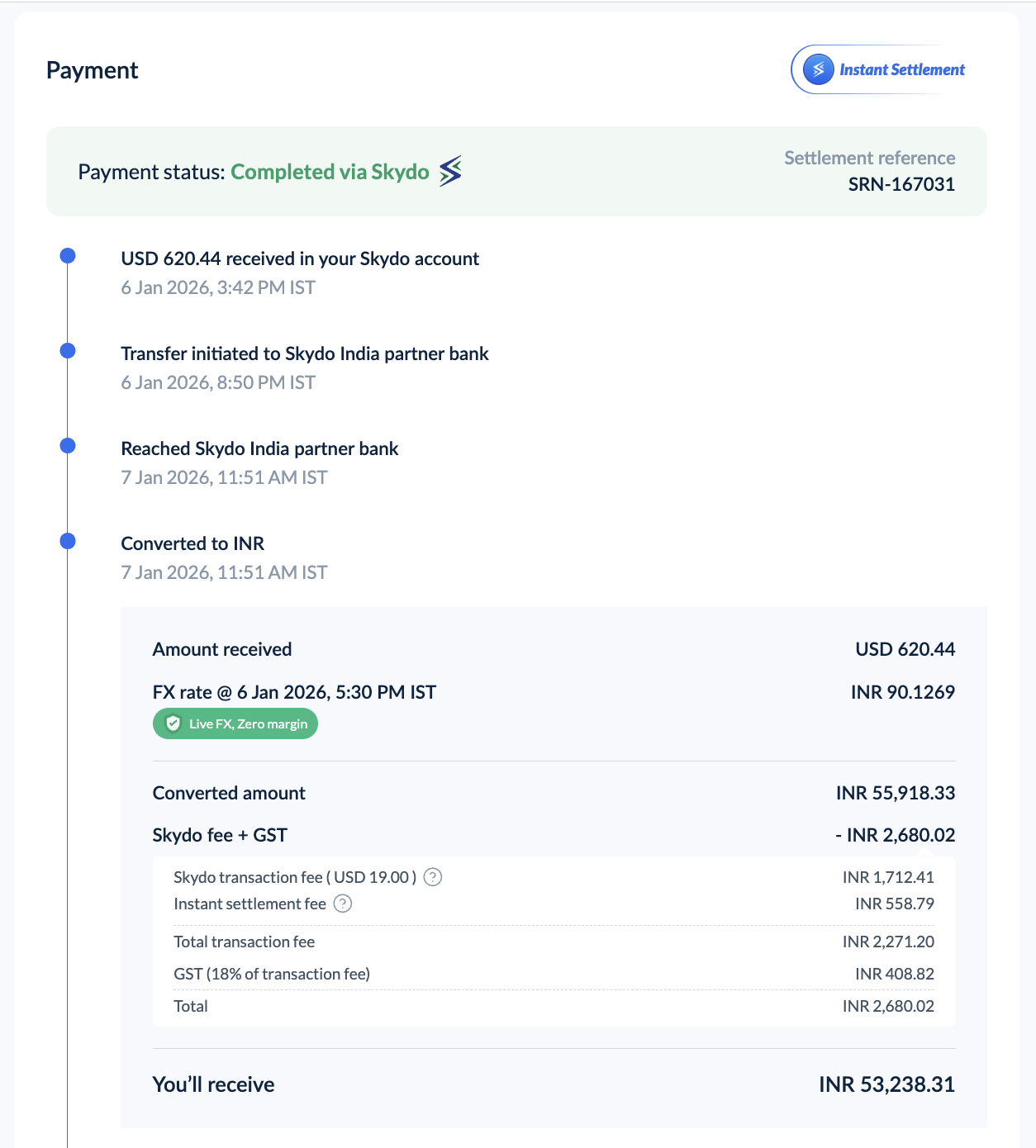 Real cold outreach or payment screenshot