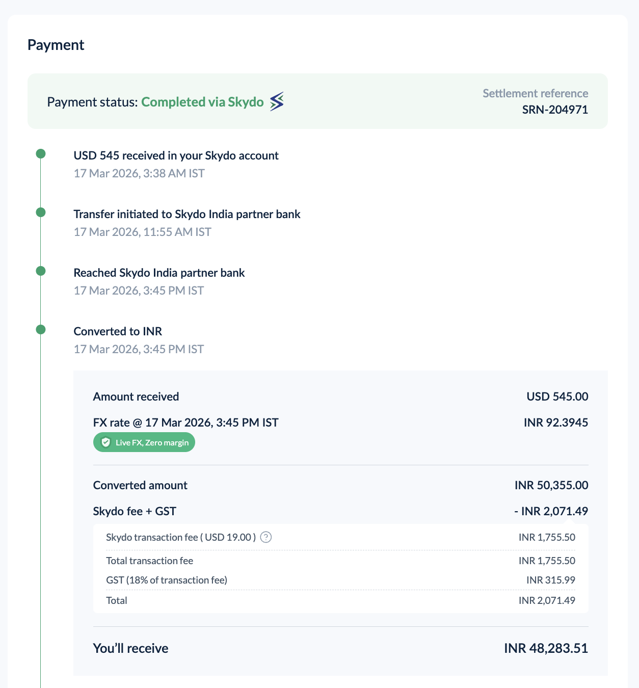 Real cold outreach or payment screenshot